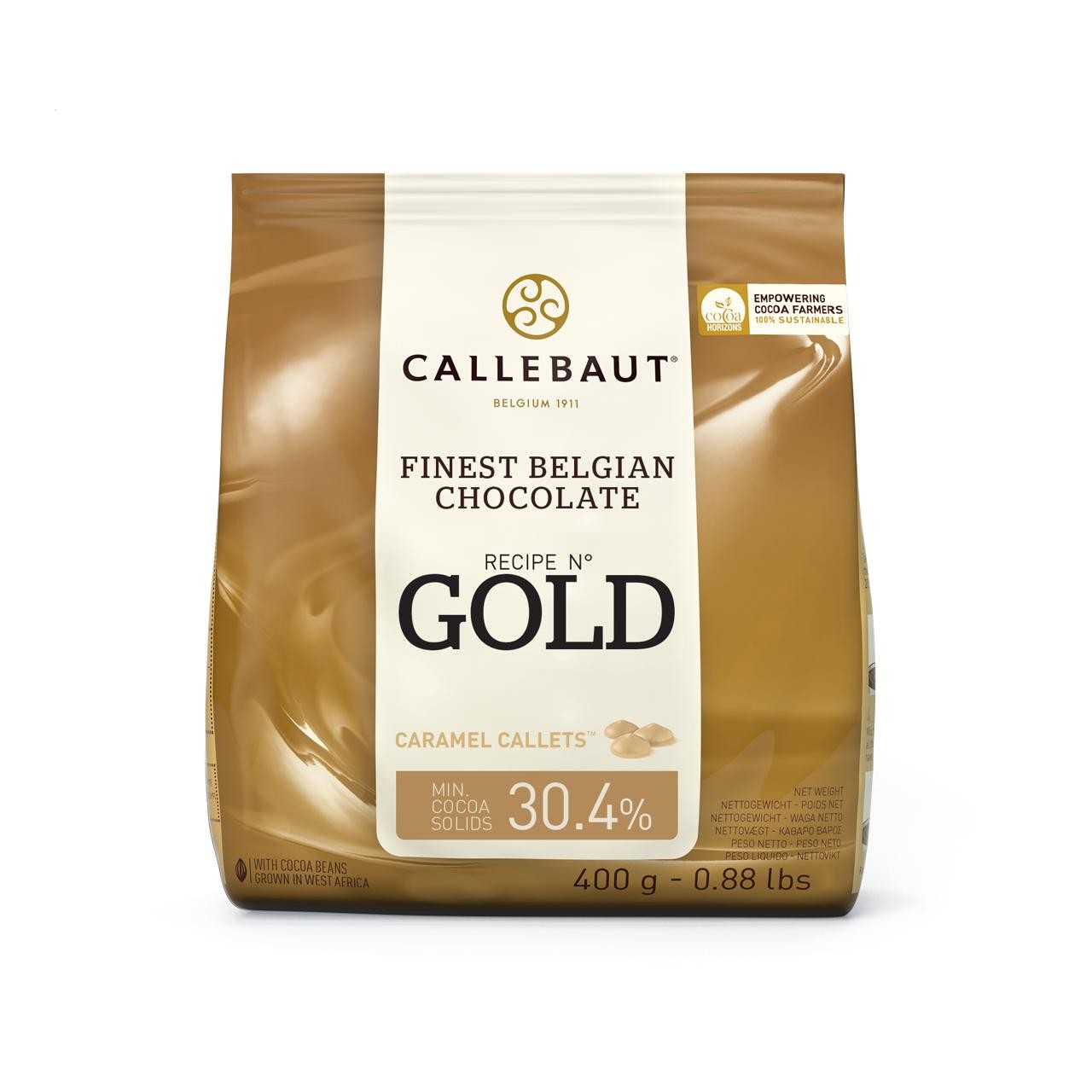 CALLEBAUT Gold Fehér csokoládé karamellel pasztilla 400 g