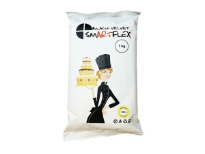 Smartflex Black Velvet Tortadekorációs massza Fekete Fondant 1 kg